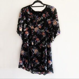 Romeo & Juliet Couture black floral mini dress